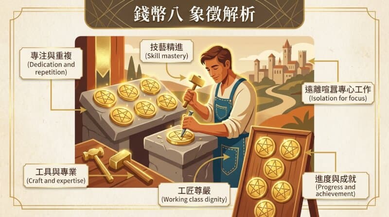 錢幣八象徵元素解析圖