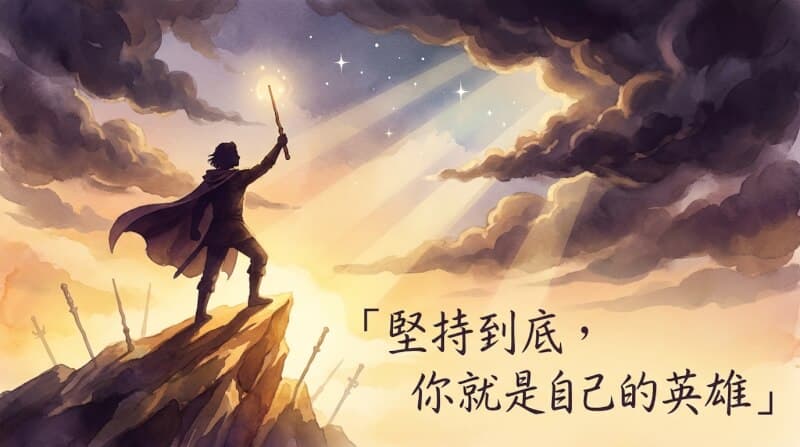 權杖七結語配圖 - 堅持與勇氣