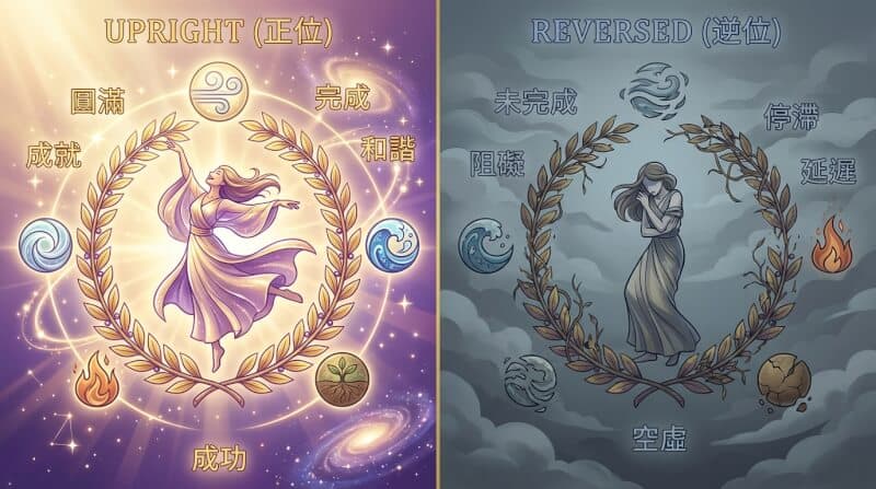 世界牌正位與逆位對比圖