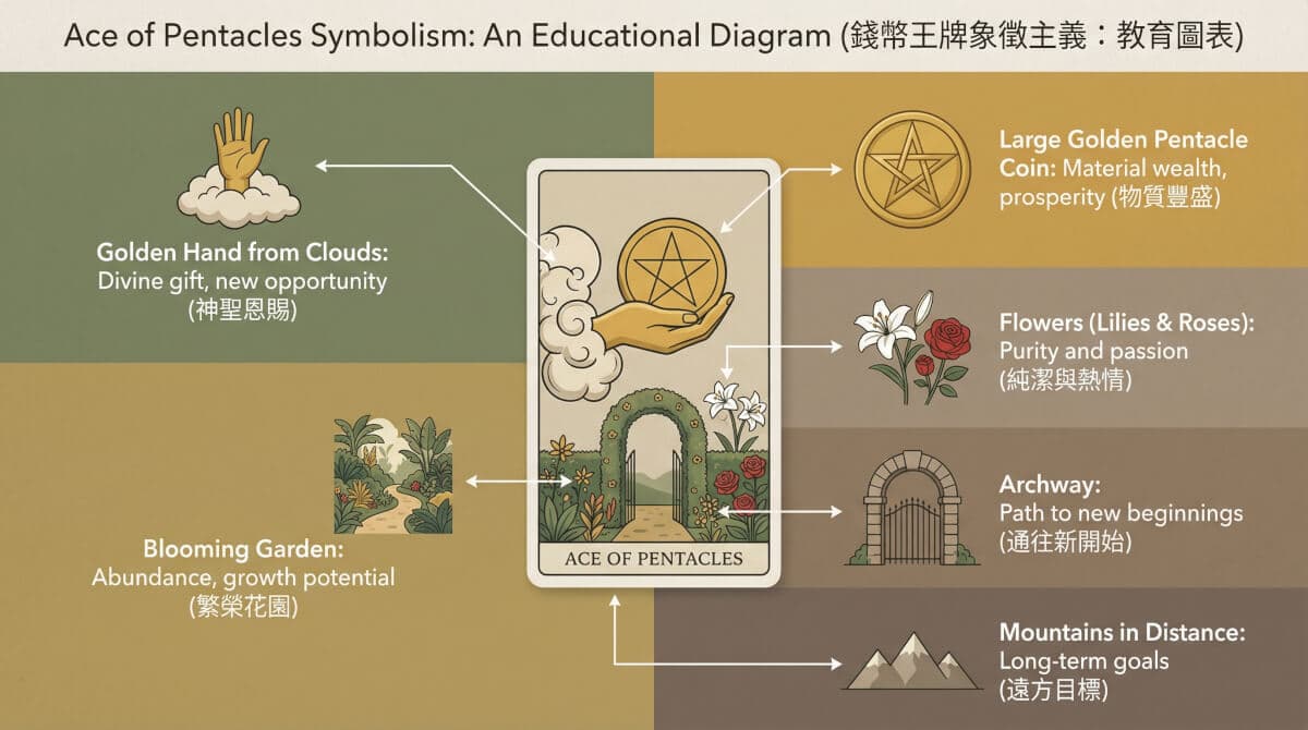 星幣王牌象徵元素解析圖