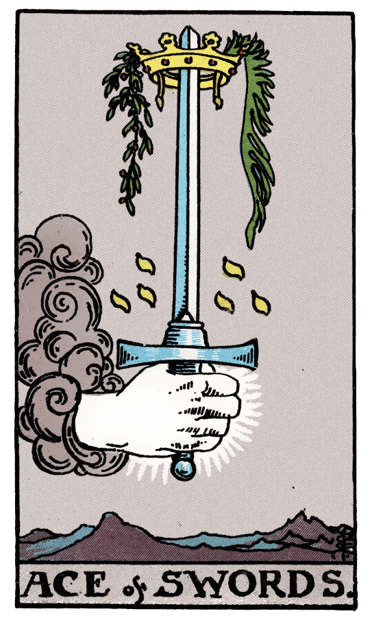 寶劍王牌 Ace of Swords - 塔羅牌圖像