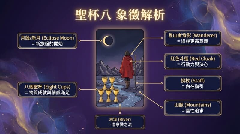 聖杯八象徵元素解析圖