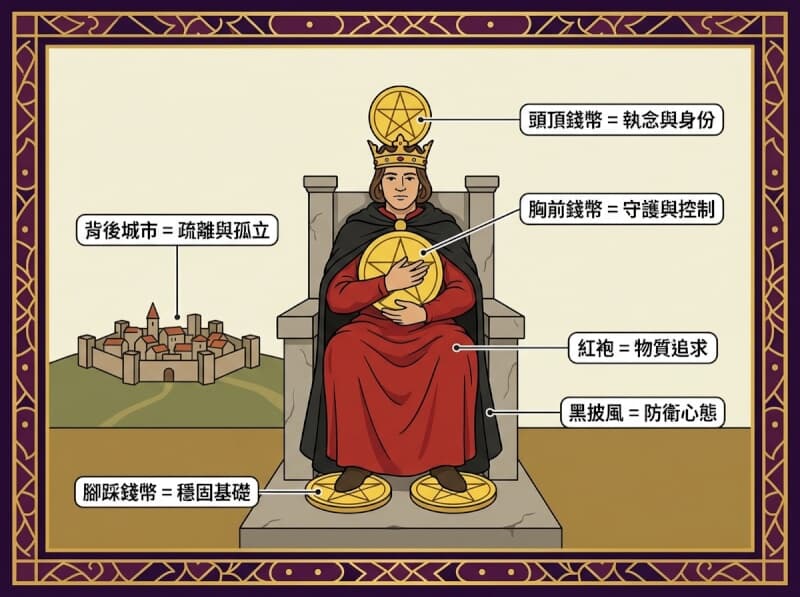 錢幣四象徵元素解析圖