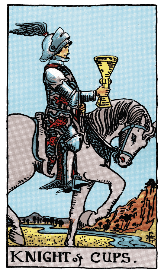 聖杯騎士 Knight of Cups - 塔羅牌圖像