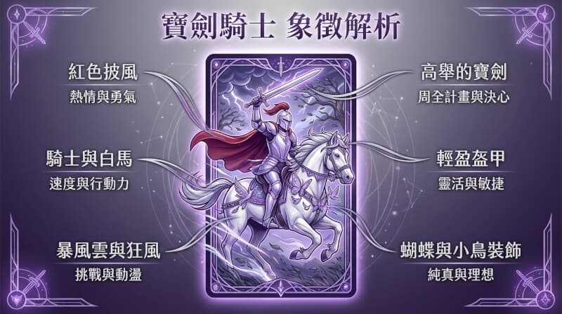 寶劍騎士象徵元素解析圖
