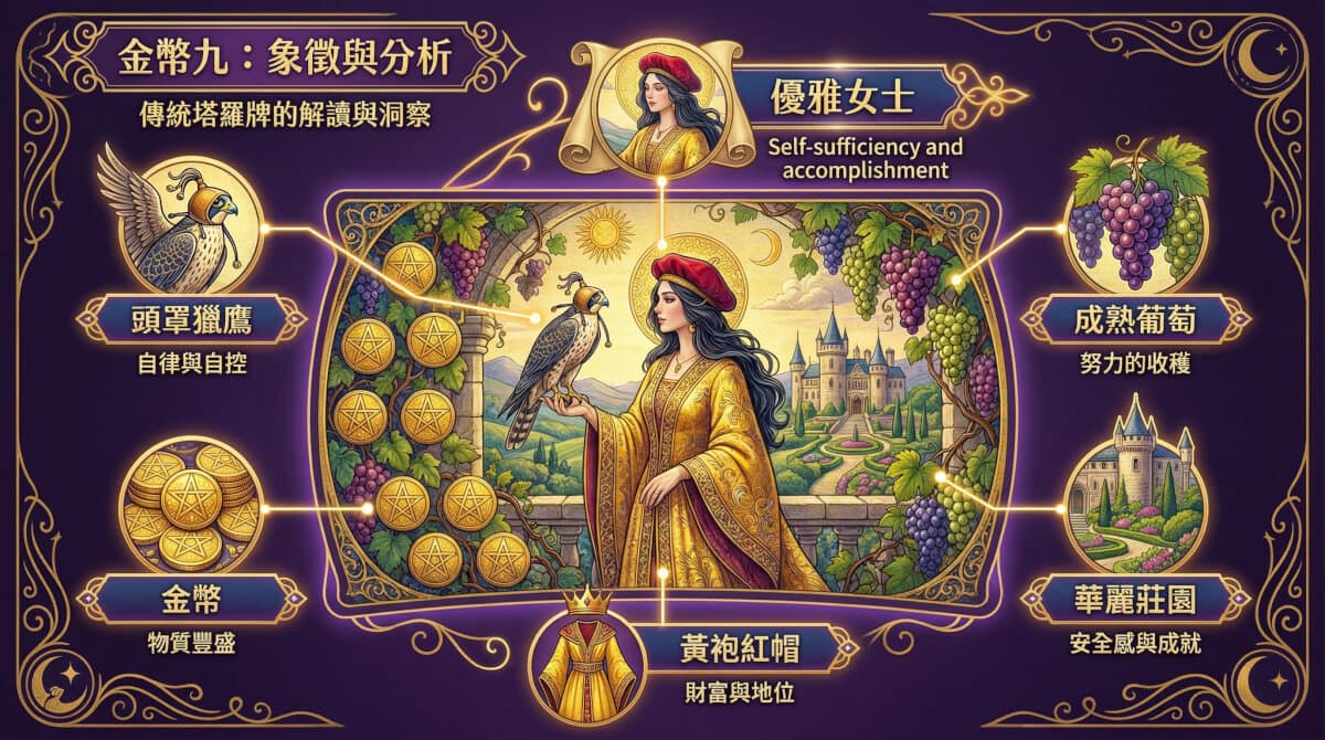 钱币九象征元素解析图