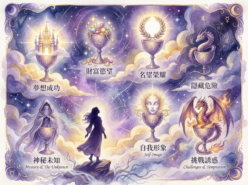 聖杯七象徵元素解析圖