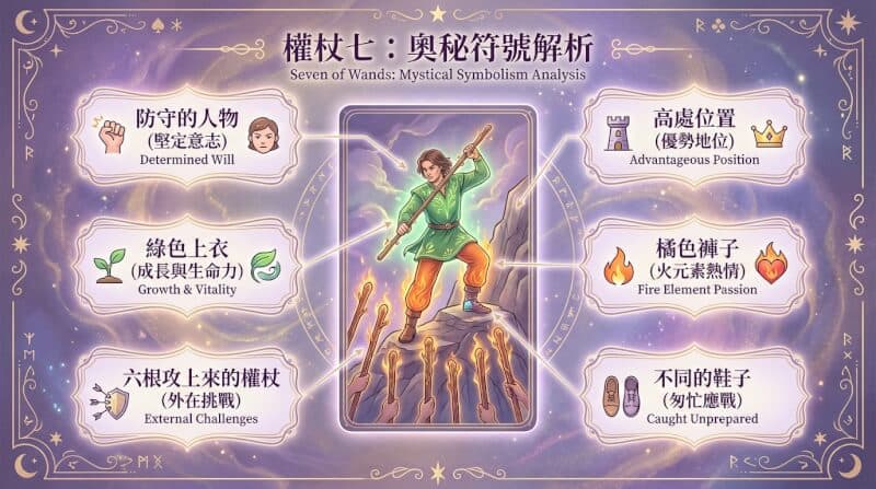 權杖七象徵元素解析圖