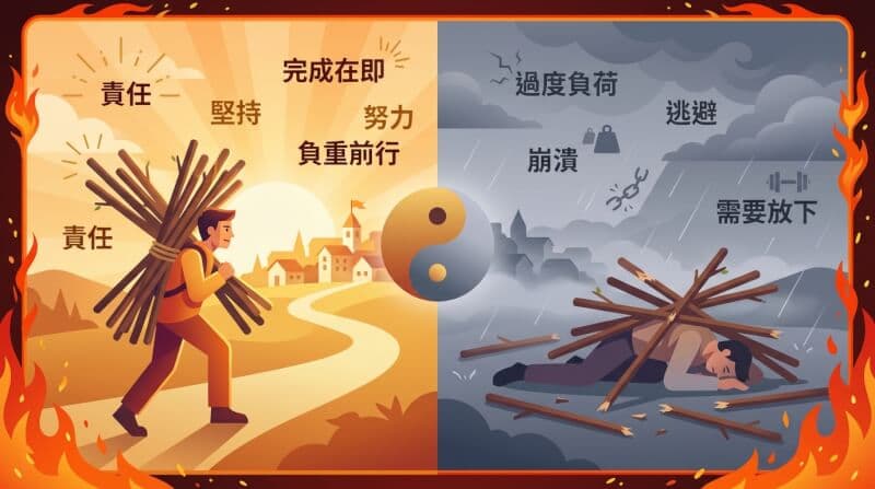 權杖十正位與逆位對比圖