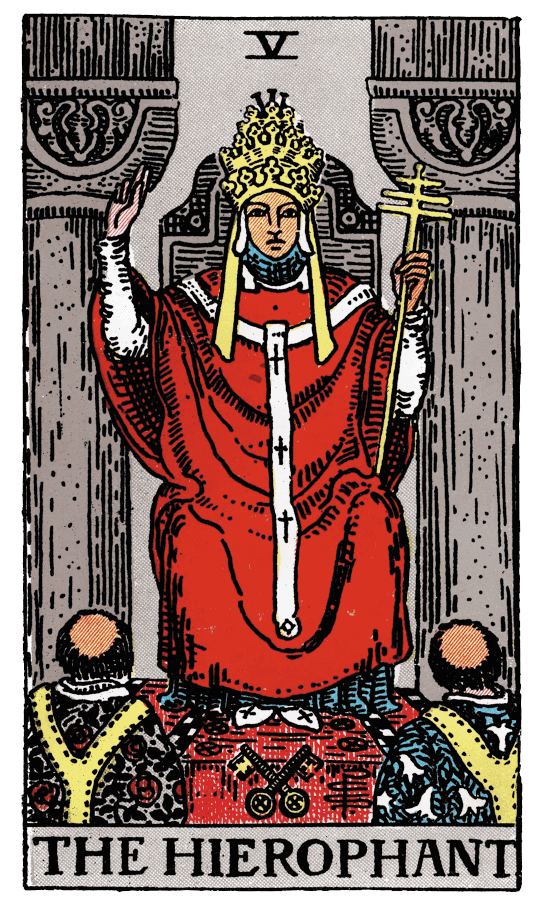 教皇 The Hierophant - 塔羅牌圖像