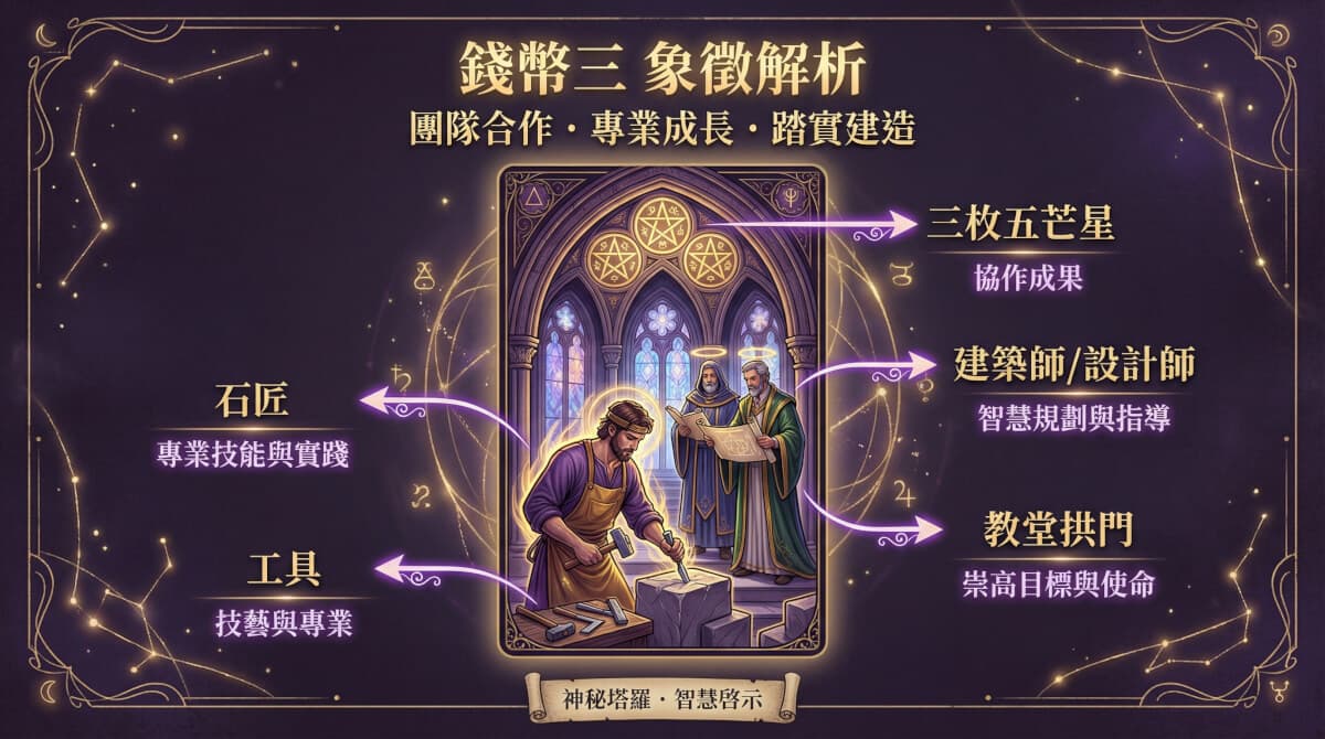 錢幣三象徵元素解析圖