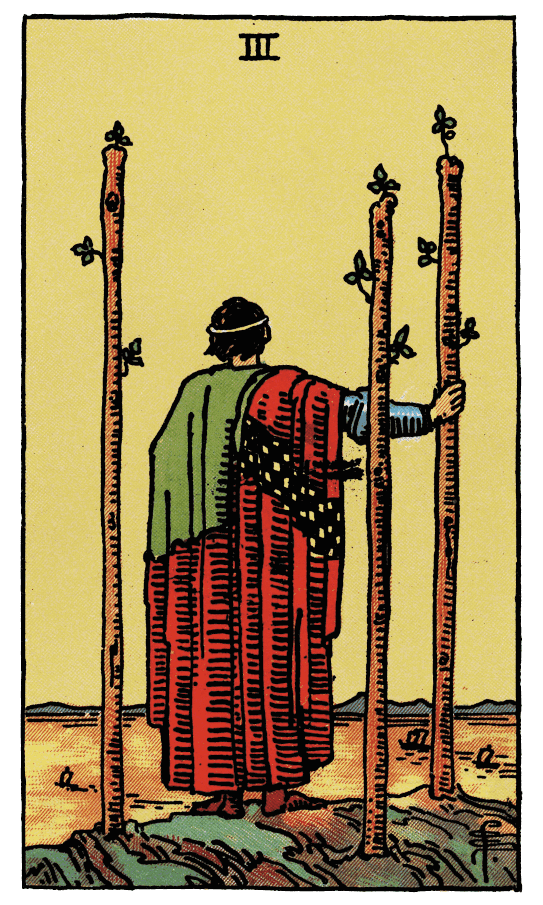 權杖三 Three of Wands