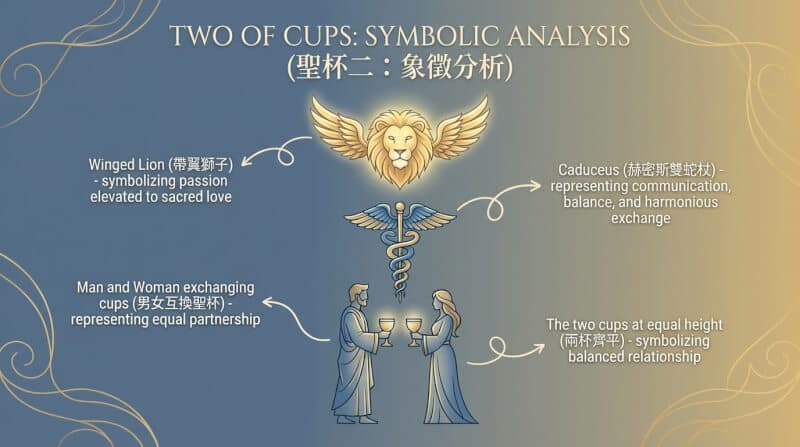 聖杯二象徵元素解析圖