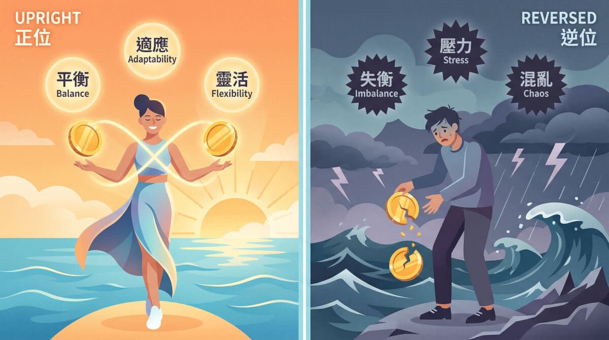 星币二正位与逆位对比图